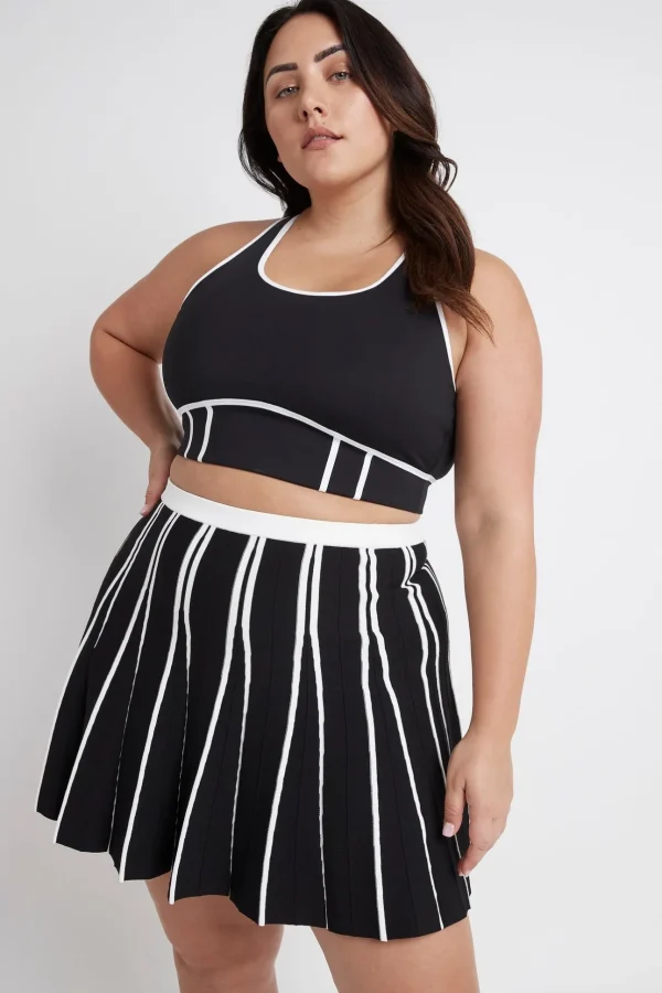Pleated Knit Mini Skirt 611
