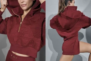 Quilted Scuba Hoodie 729