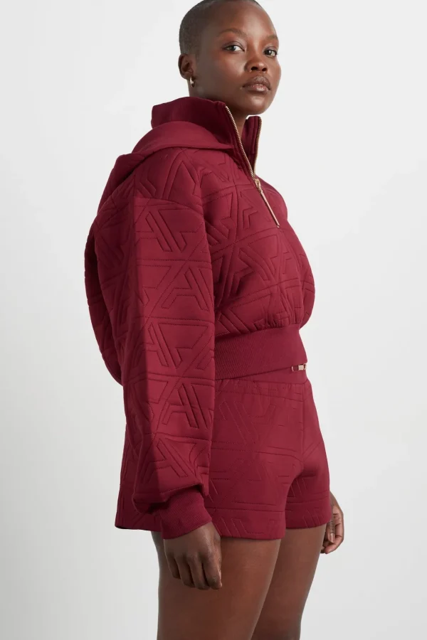 Quilted Scuba Hoodie 729