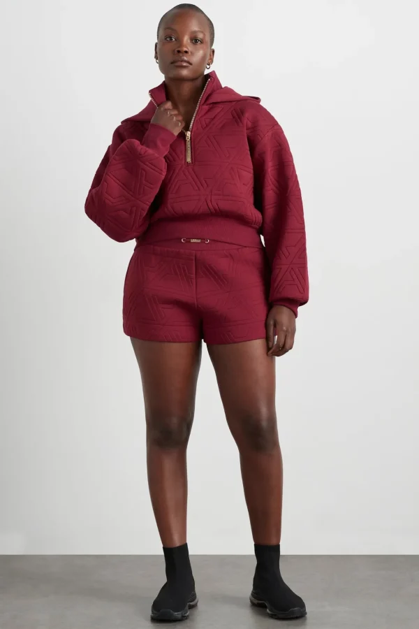 Quilted Scuba Hoodie 729