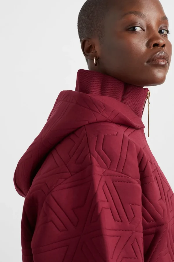 Quilted Scuba Hoodie 729
