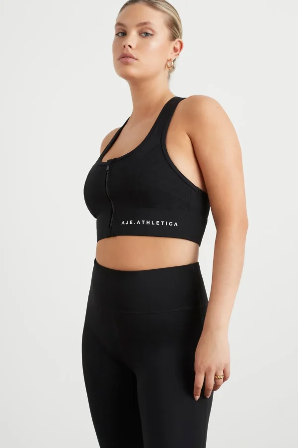 Quilted Zip Front Bra 329