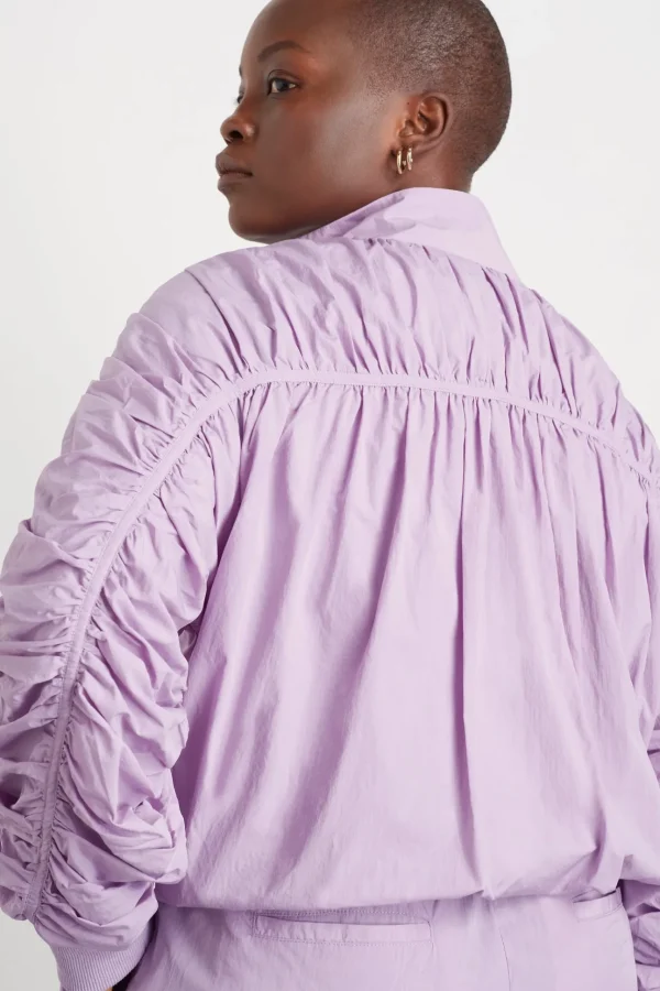 Ruched Hood Spray Jacket 736