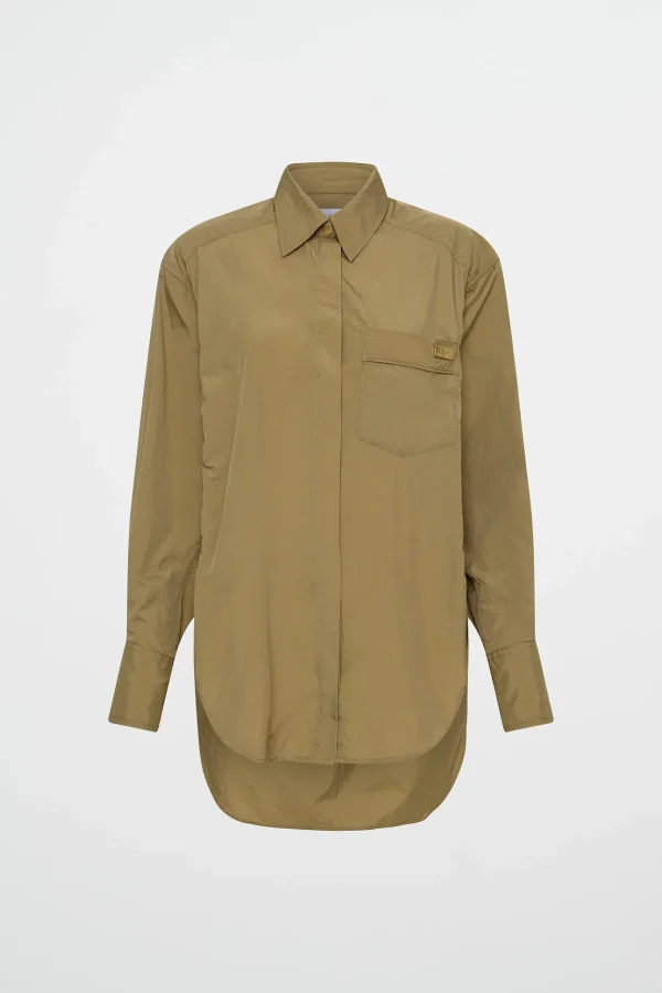 Side Split Windbreaker Shirt 406