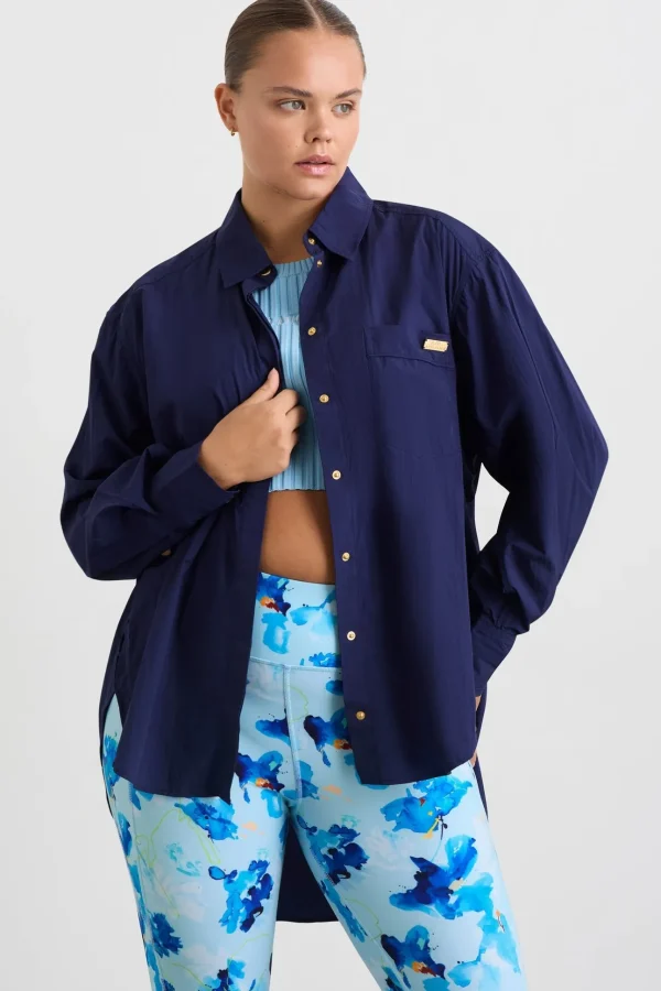 Side Split Windbreaker Shirt 406
