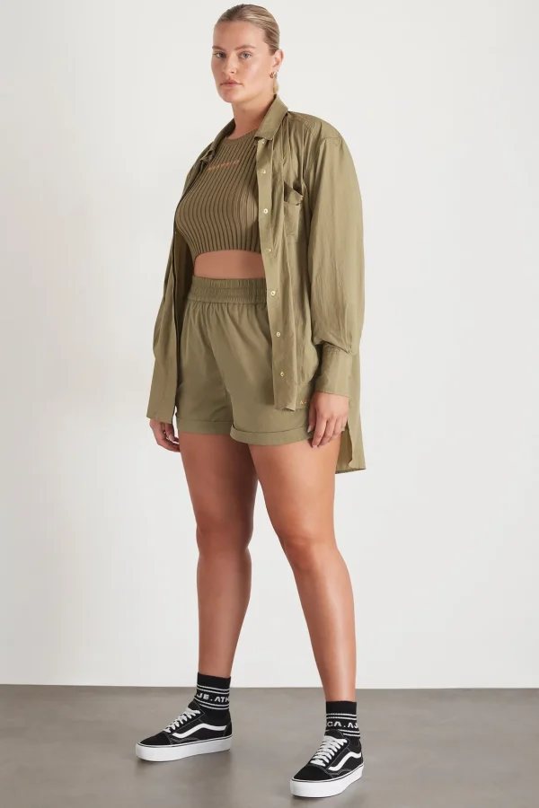 Side Split Windbreaker Shirt 406