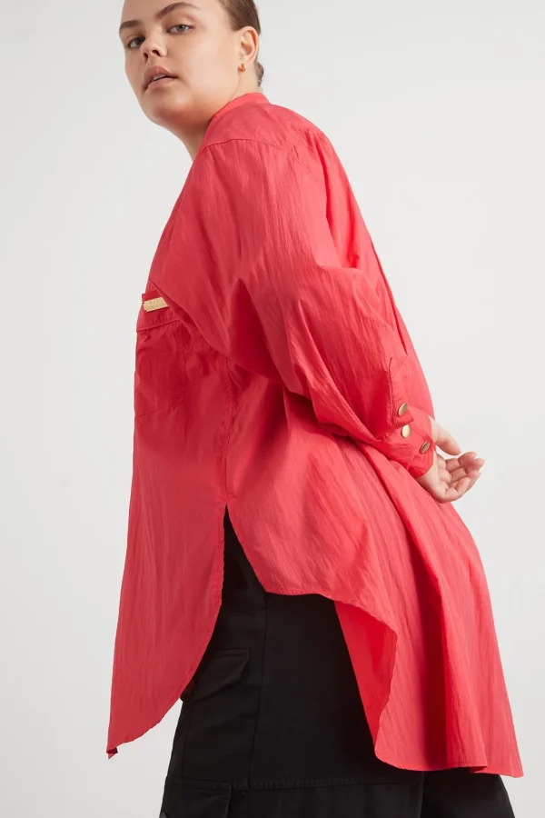 Side Split Windbreaker Shirt 406