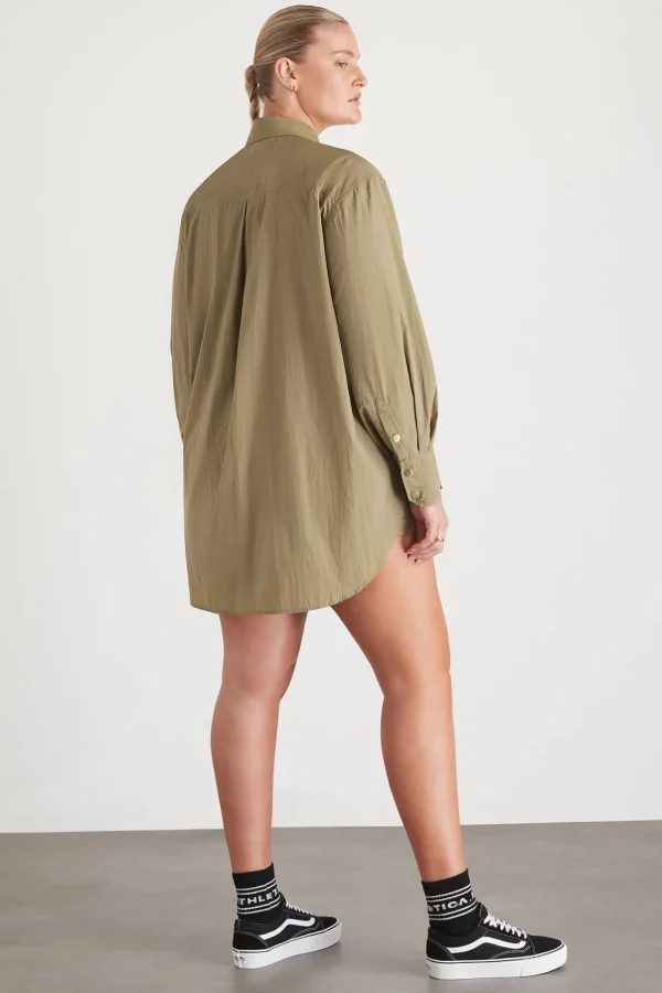 Side Split Windbreaker Shirt 406