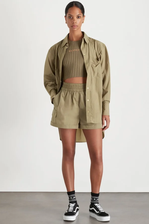 Side Split Windbreaker Shirt 406