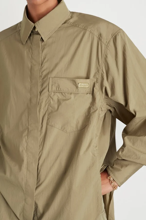 Side Split Windbreaker Shirt 406