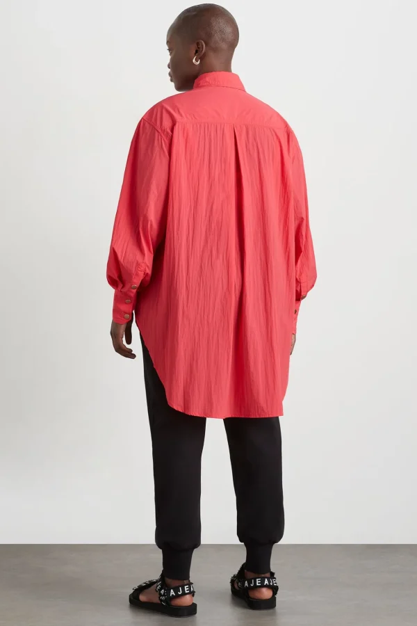 Side Split Windbreaker Shirt 406