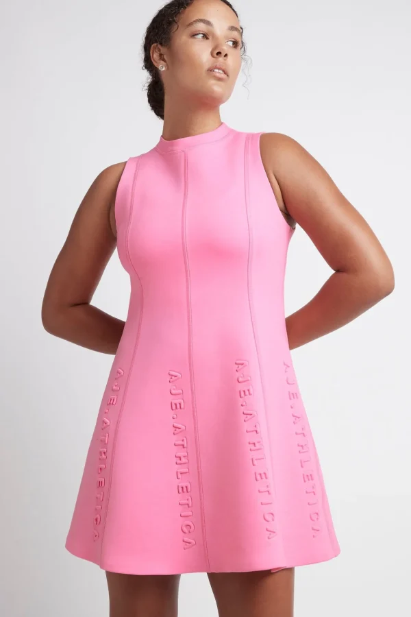 Signature Logo Spacer Knit Mini Dress 802