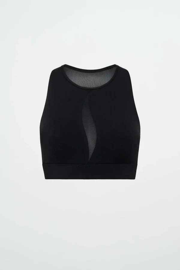 Spliced Mesh Sports Bra 370