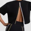 Split Back Crop Tee 114