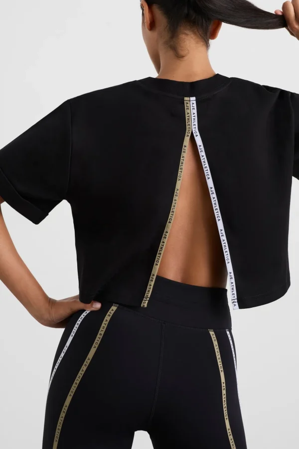 Split Back Crop Tee 114