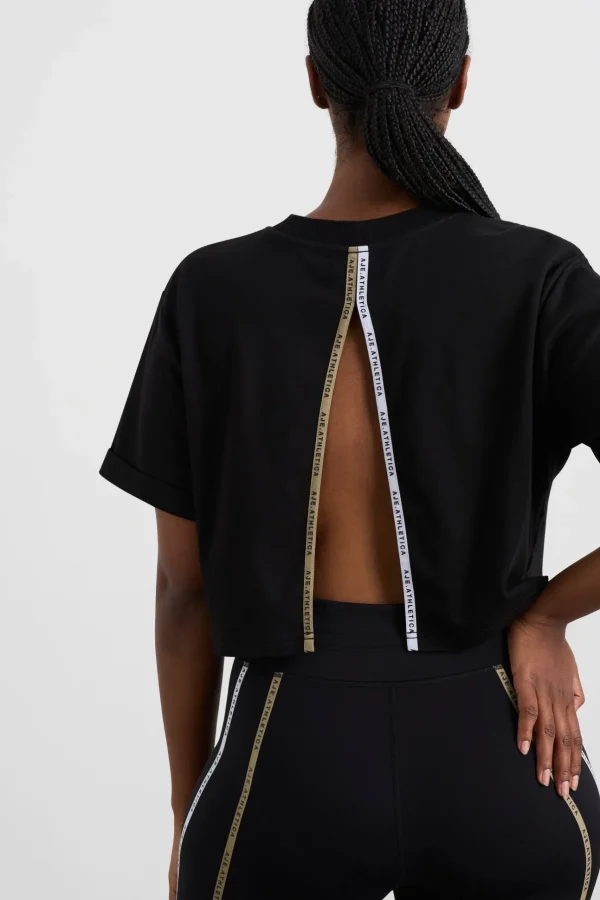 Split Back Crop Tee 114