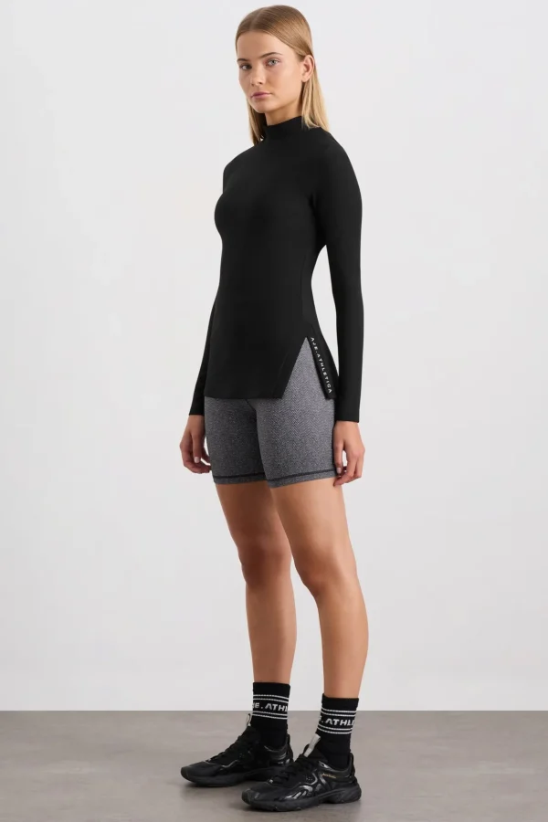Split Hem Mock Top 434