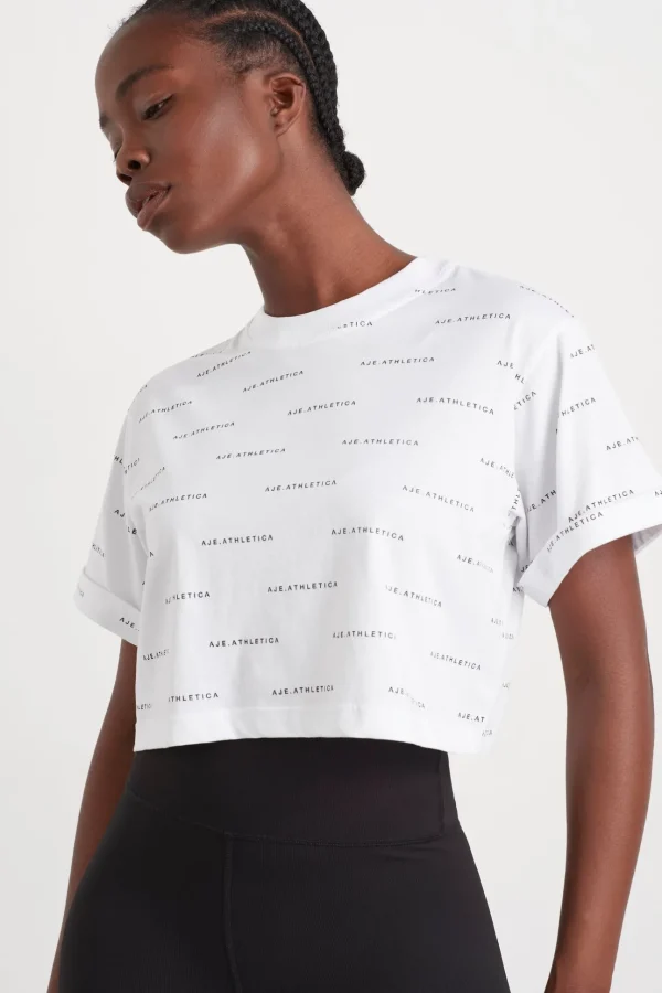 Spotty Logo Crop T-Shirt 105