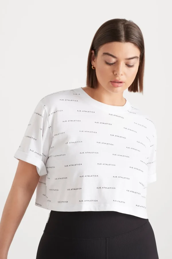 Spotty Logo Crop T-Shirt 105