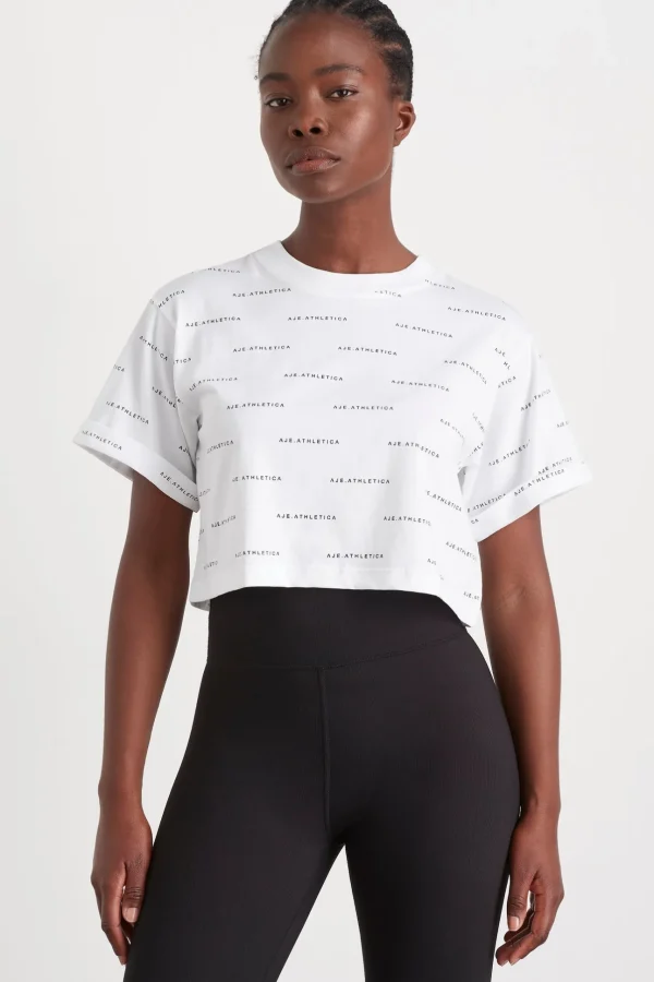 Spotty Logo Crop T-Shirt 105