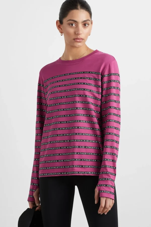 Stripe Logo Long Sleeve T-Shirt 127