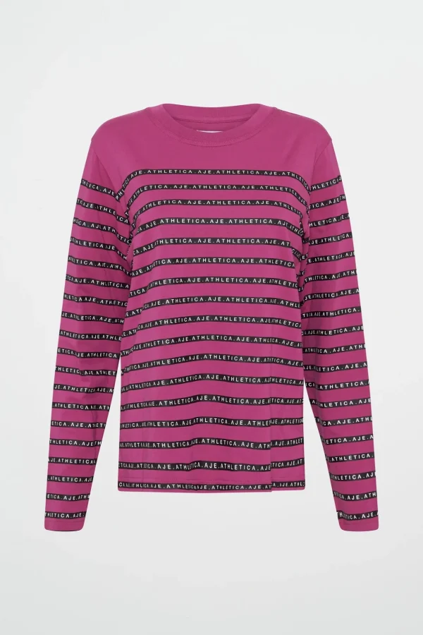 Stripe Logo Long Sleeve T-Shirt 127