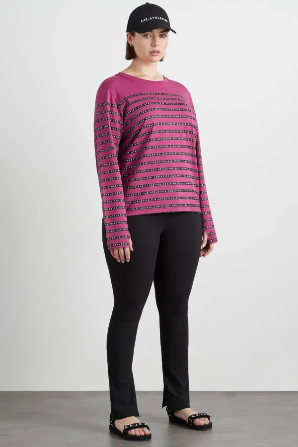 Stripe Logo Long Sleeve T-Shirt 127