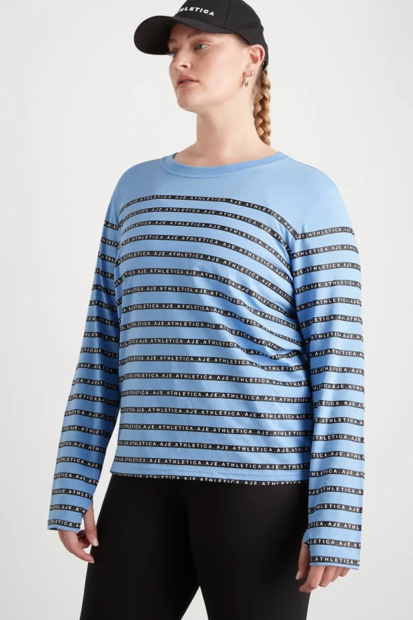 Stripe Logo Long Sleeve T-Shirt 127
