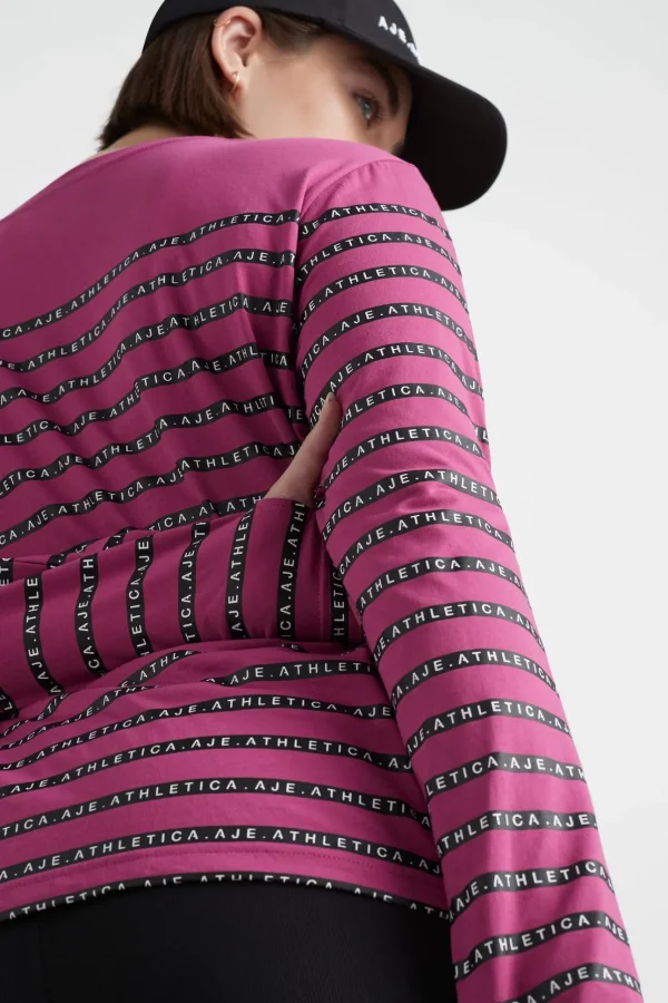Stripe Logo Long Sleeve T-Shirt 127