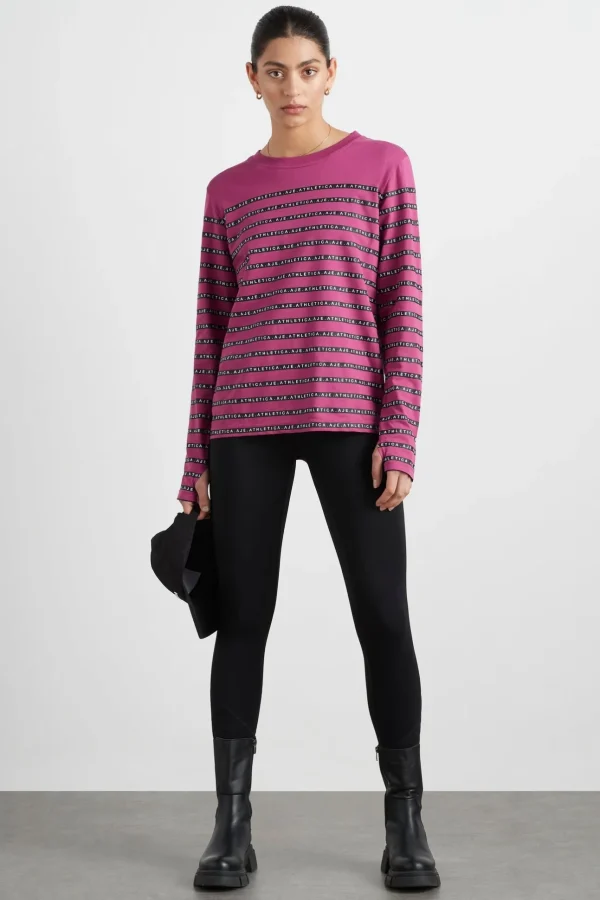 Stripe Logo Long Sleeve T-Shirt 127