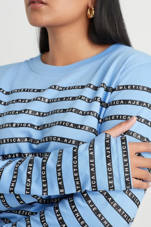 Stripe Logo Long Sleeve T-Shirt 127