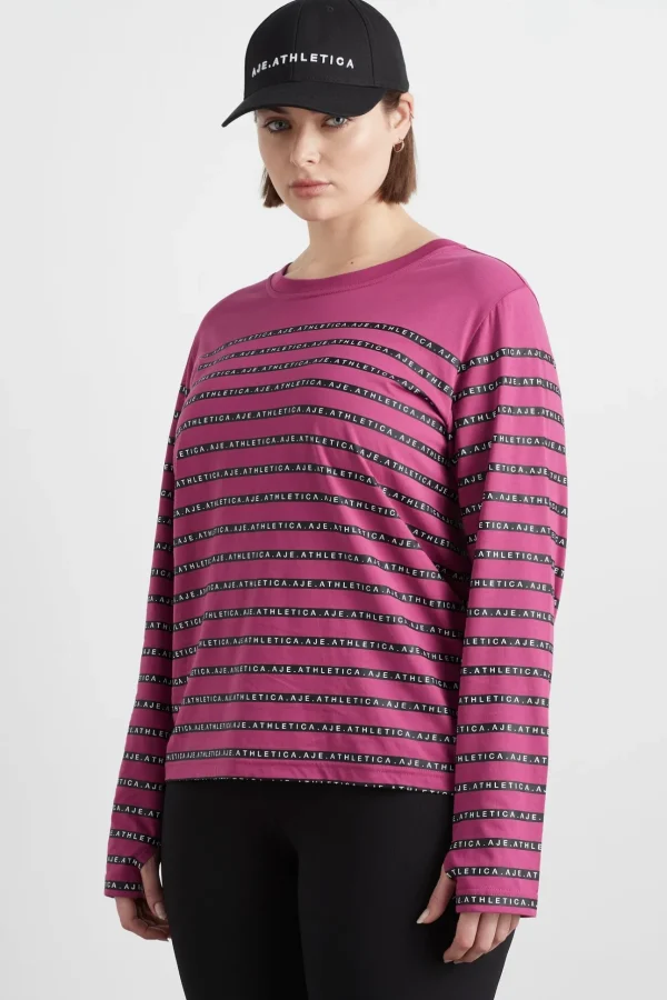 Stripe Logo Long Sleeve T-Shirt 127
