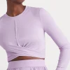 Twist Front Long Sleeve Crop Top 328