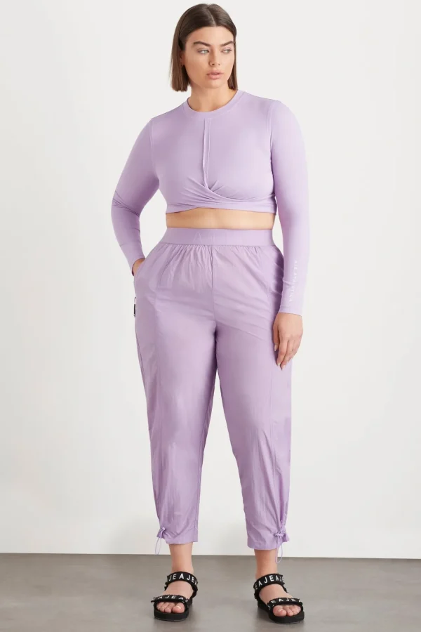 Twist Front Long Sleeve Crop Top 328