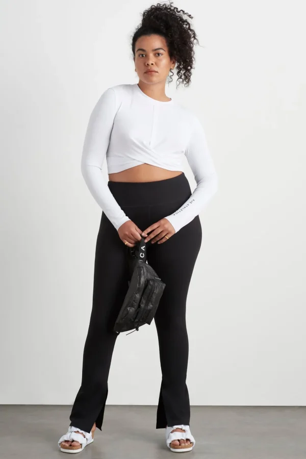 Twist Front Long Sleeve Crop Top 328