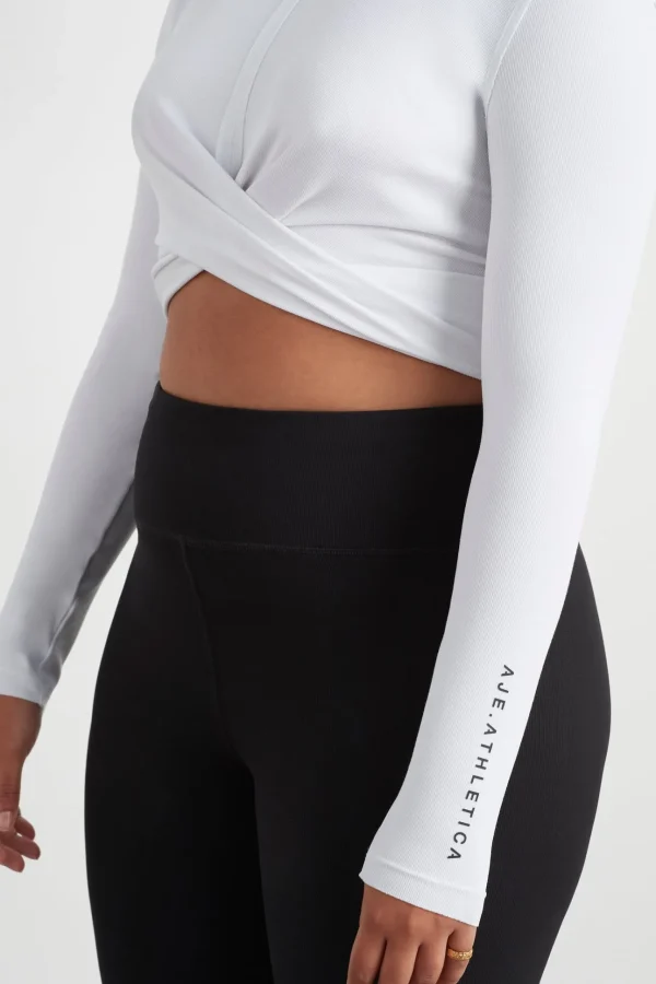 Twist Front Long Sleeve Crop Top 328