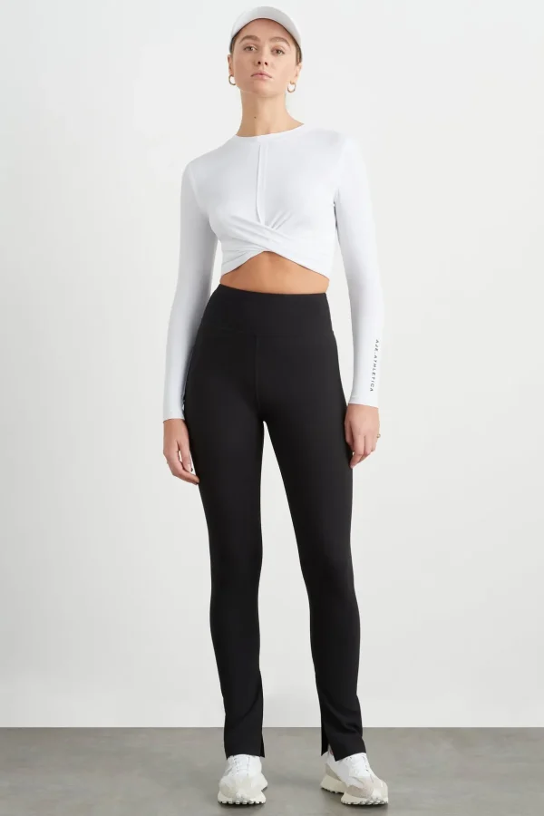 Twist Front Long Sleeve Crop Top 328