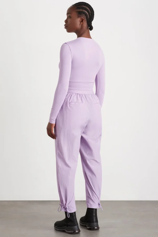 Twist Front Long Sleeve Crop Top 328