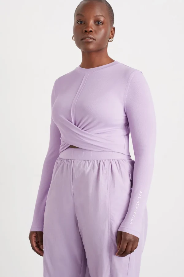 Twist Front Long Sleeve Crop Top 328