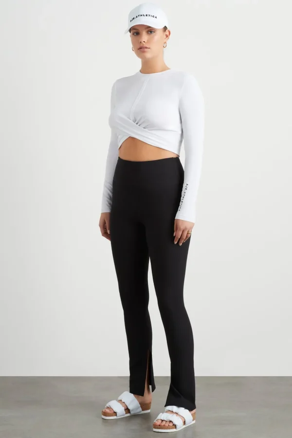 Twist Front Long Sleeve Crop Top 328