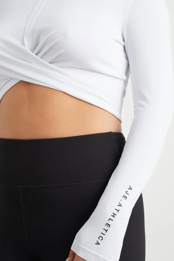 Twist Front Long Sleeve Crop Top 328