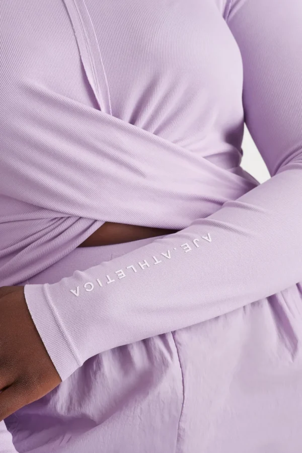 Twist Front Long Sleeve Crop Top 328