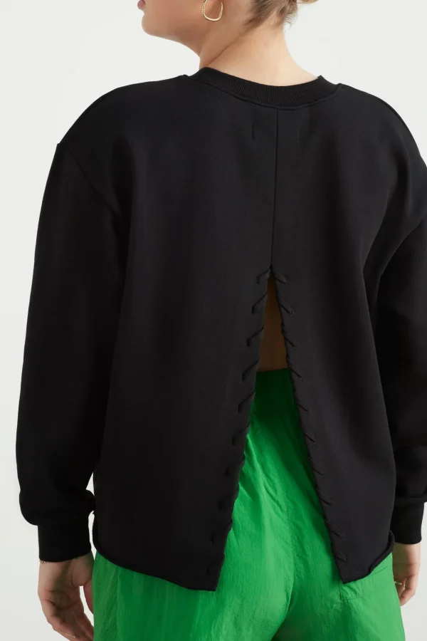 Whipstitch Split Crew Jumper 420