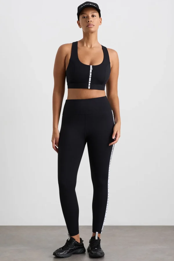 Zip Front Logo Mesh Bra 329