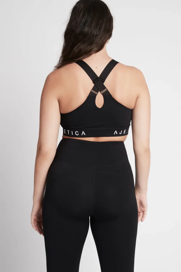 Zip Front Logotape Sports Bra 319