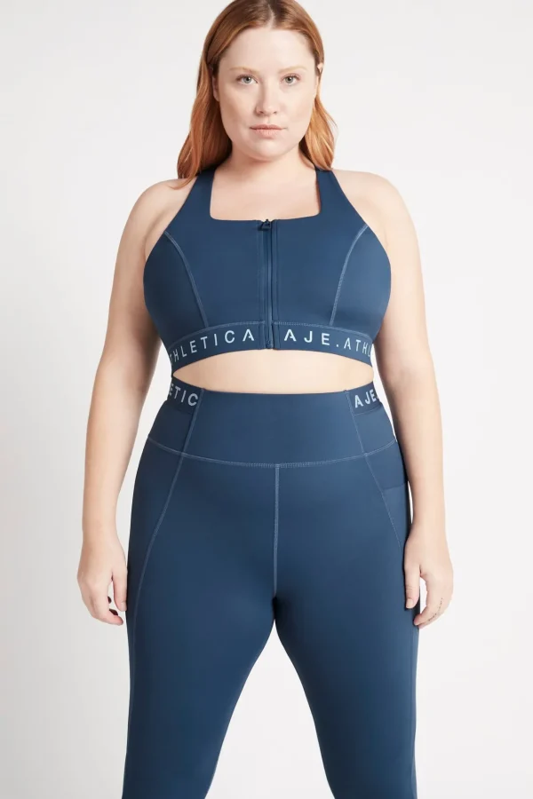 Zip Front Logotape Sports Bra 319