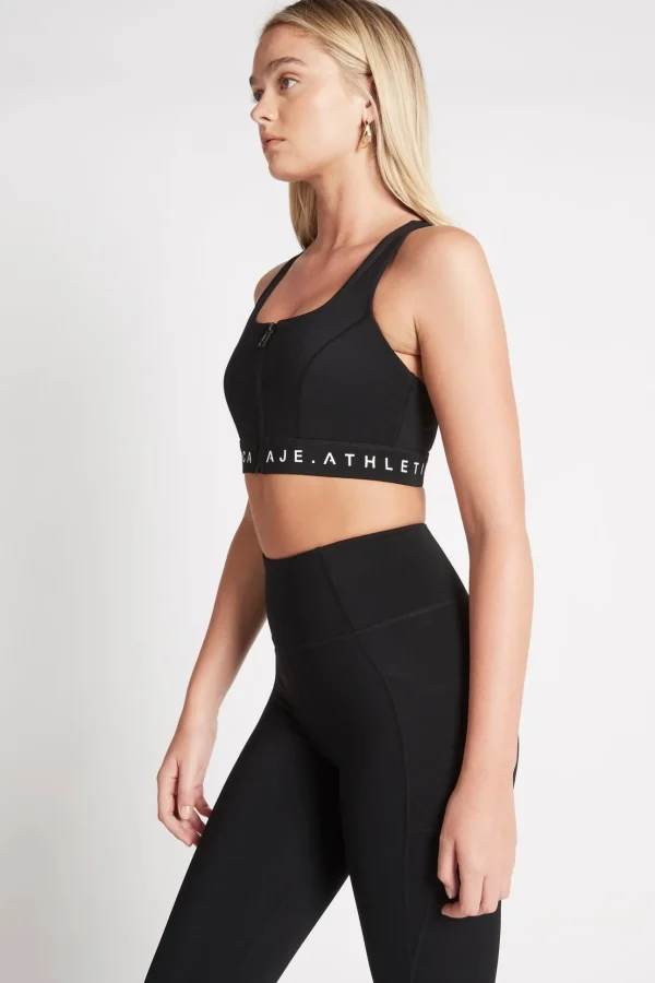 Zip Front Logotape Sports Bra 319