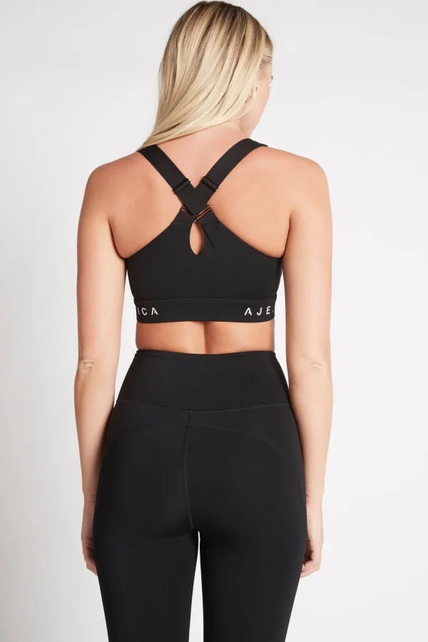 Zip Front Logotape Sports Bra 319