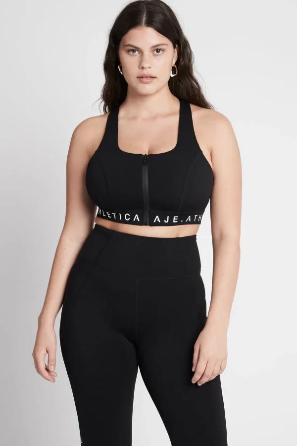 Zip Front Logotape Sports Bra 319