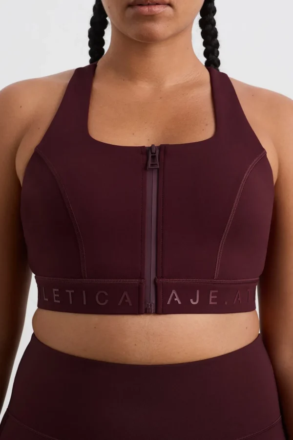 Zip Front Logotape Sports Bra 319